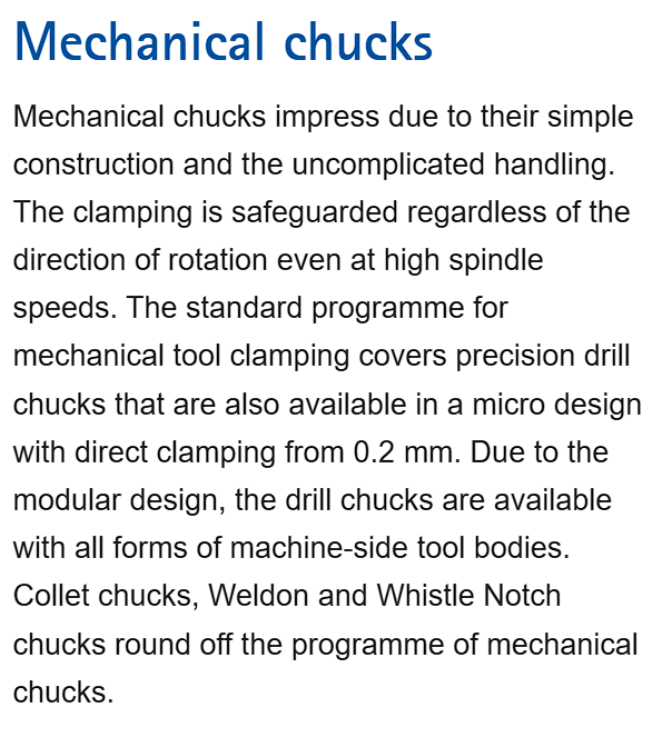 Mechanical Chucks